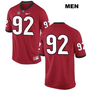 Men's Georgia Bulldogs NCAA #92 Landon Stratton Nike Stitched Red Authentic No Name College Football Jersey LFI2154RO